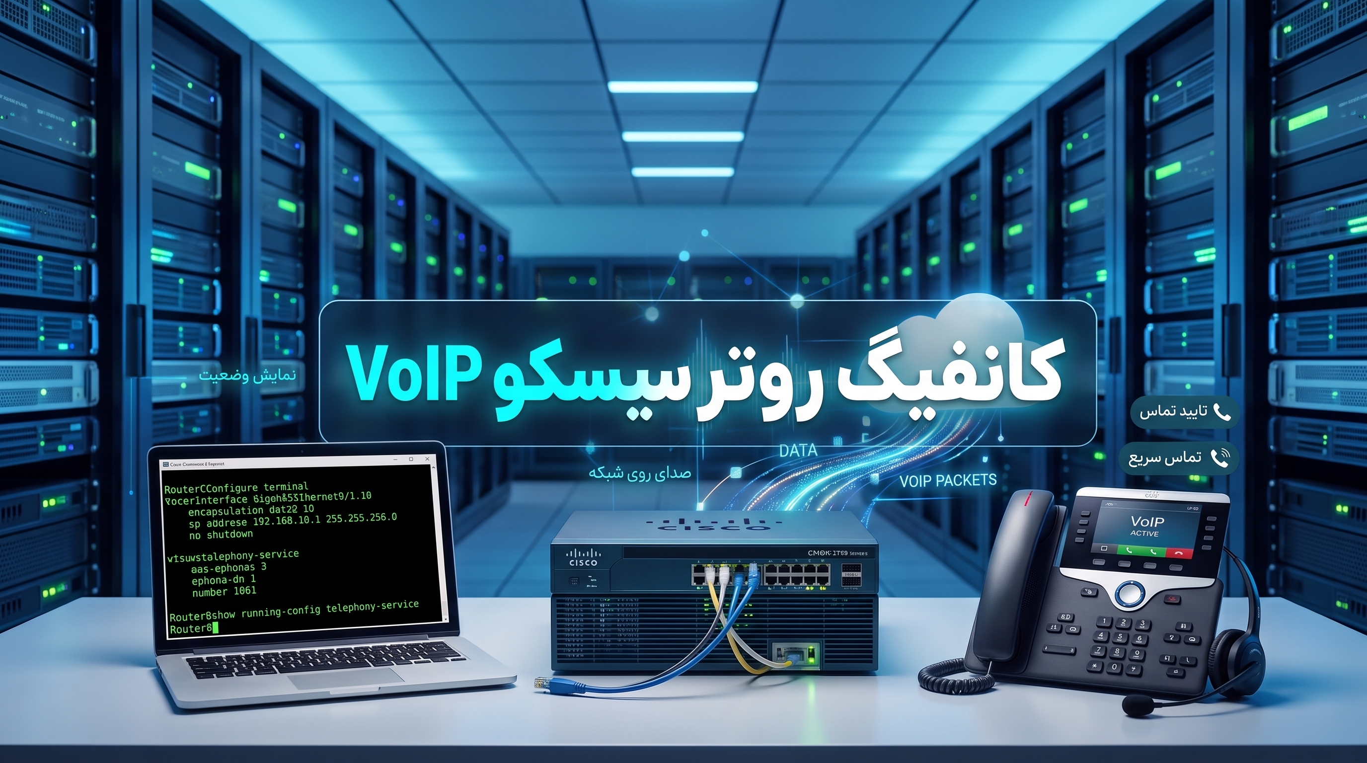 کانفیگ روتر سیسکو voip