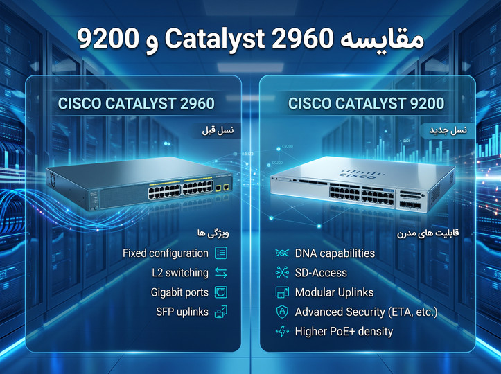 مقایسه سوییچ سیسکو Catalyst 2960|Catalyst 9200