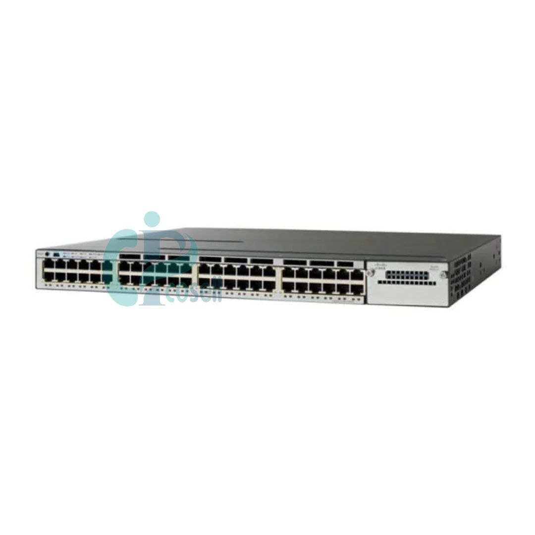 سوئیچ سیسکو WS-C3750X-48TS | سوئیچ مدیریتی ۴۸ پورت Gigabit با پاور دوگانه و قابلیت StackPower