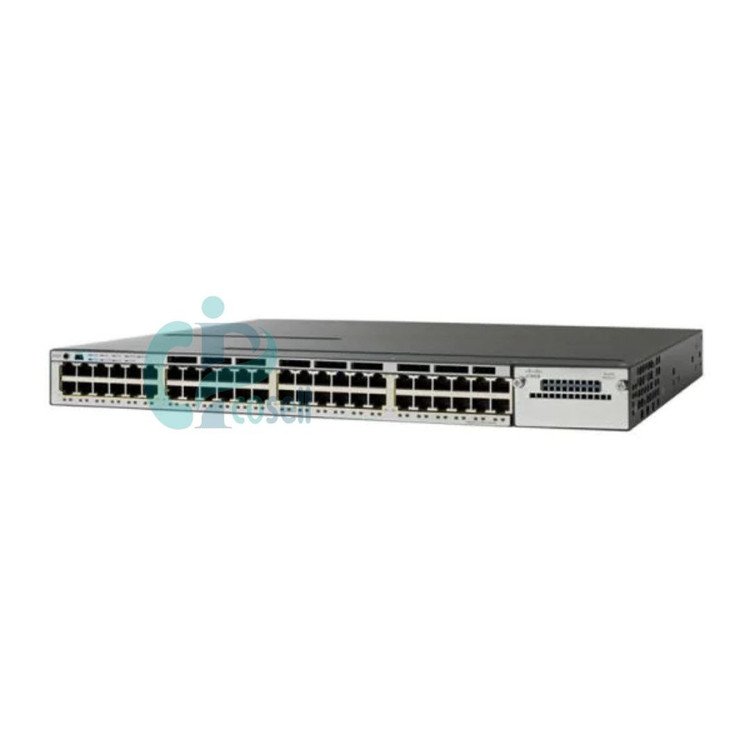 سوئیچ سیسکو WS-C3750X-48TS | سوئیچ مدیریتی ۴۸ پورت Gigabit با پاور دوگانه و قابلیت StackPower