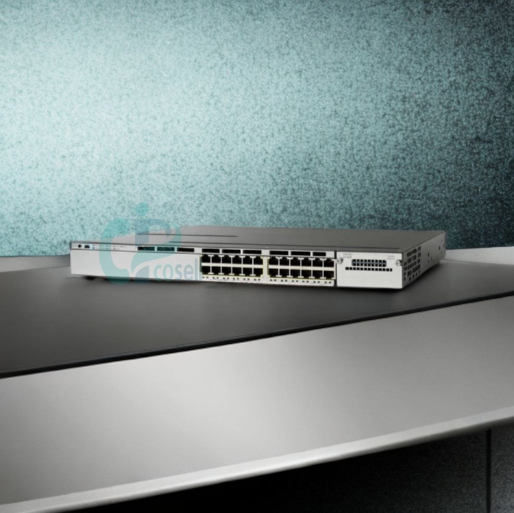 سوئیچ سیسکو WS-C3750X-24T-L | سوئیچ مدیریتی ۲۴ پورت Gigabit با پاور دوگانه و StackPower