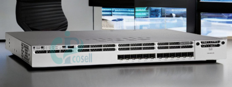 سوئیچ سیسکو WS-C3850-12S-S | سوئیچ مدیریتی ۱۲ پورت فیبر نوری با قابلیت StackWise-480