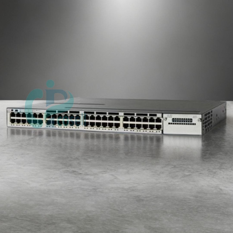 سوئیچ سیسکو WS-C3850-48F-S | سوئیچ مدیریتی ۴۸ پورت فیبر نوری PoE+ سری Catalyst 3850