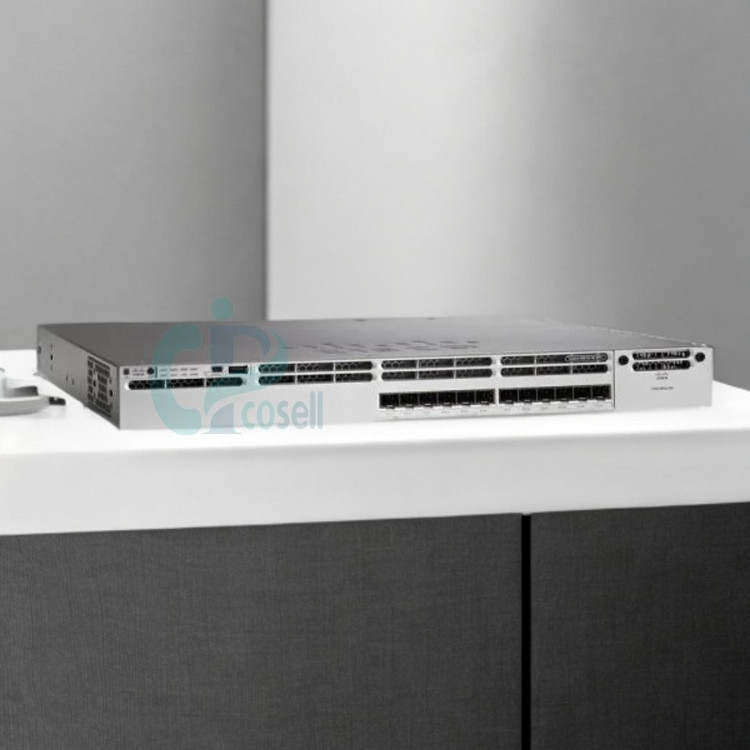 سوئیچ سیسکو WS-C3850-12XS-S | سوئیچ مدیریتی ۱۲ پورت دهگیگابیت SFP+ سری Catalyst 3850