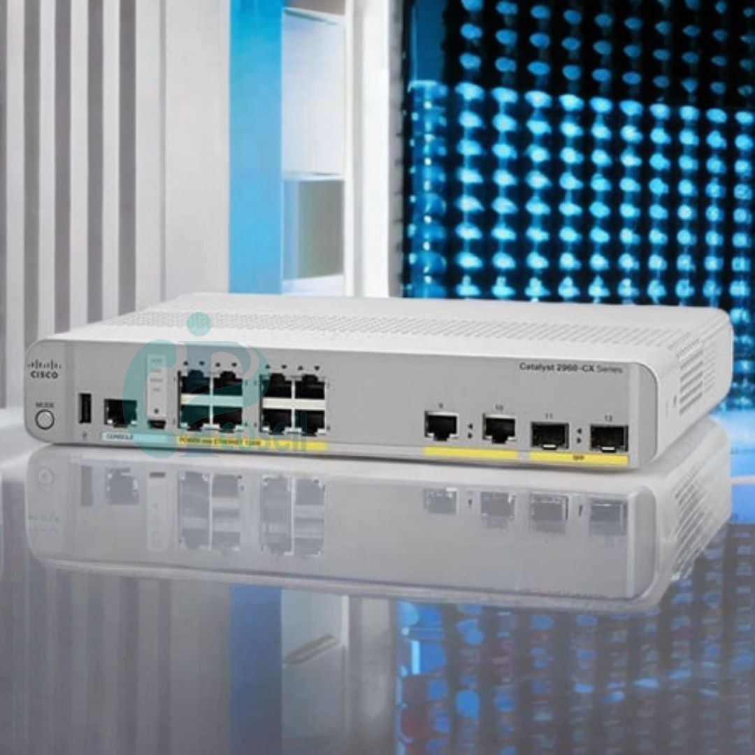 سوئیچ سیسکو WS-C2960CX-8PC-L | سوئیچ کامپکت ۸ پورت PoE+