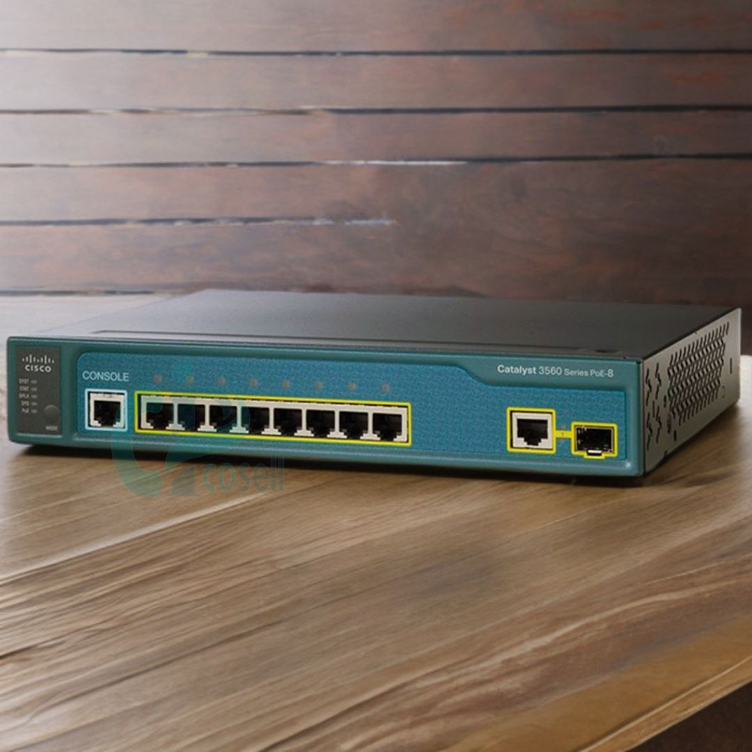 سوئیچ سیسکو WS-C3560-8PC-S | سوئیچ کامپکت ۸ پورت PoE+