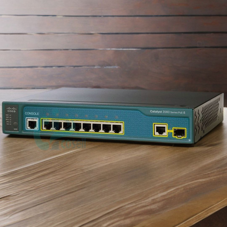 سوئیچ سیسکو WS-C3560-8PC-S | سوئیچ کامپکت ۸ پورت PoE+