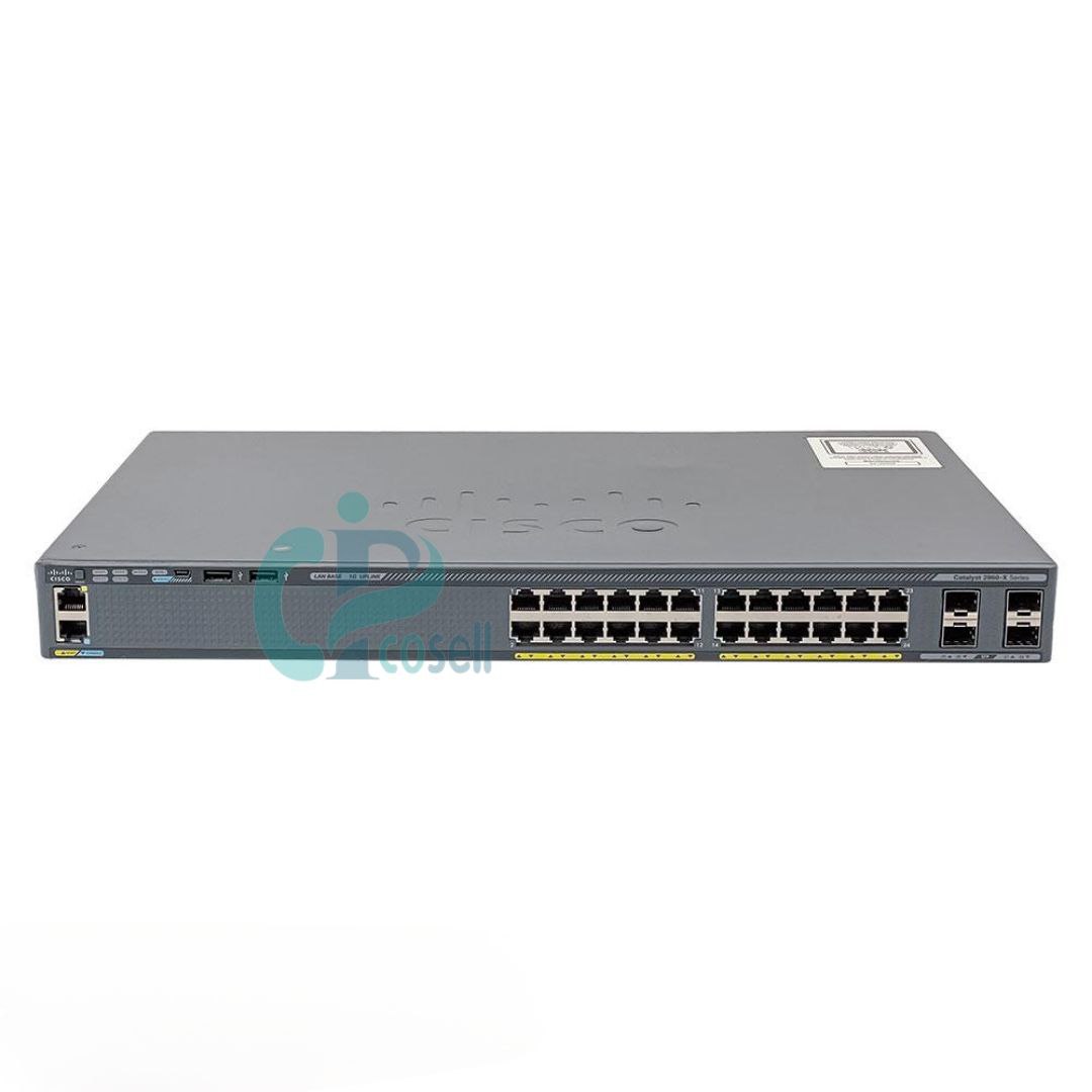 سوئیچ سیسکو ۲۴ پورت گیگابیت مدل WS-C2960X-24TS-L با ۴ پورت SFP