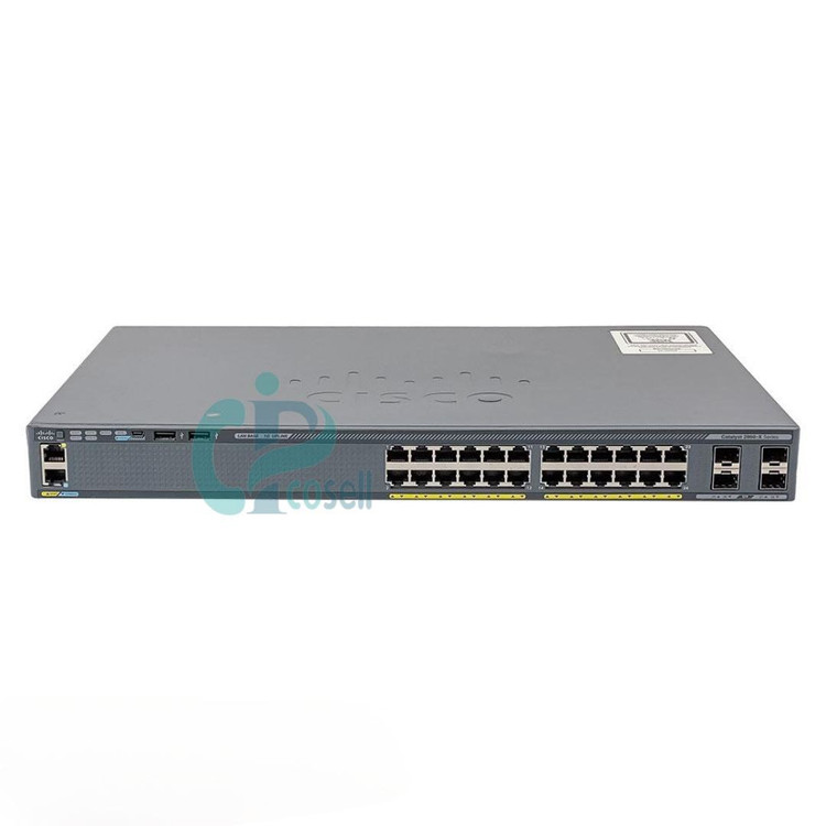 سوئیچ سیسکو ۲۴ پورت گیگابیت مدل WS-C2960X-24TS-L با ۴ پورت SFP
