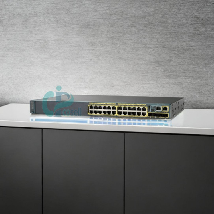 سوئیچ سیسکو ۲۴ پورت گیگابیت مدل WS-C2960X-24TS-L با ۴ پورت SFP