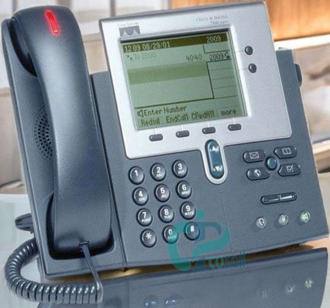 تلفن آی‌پی سیسکو CP-7941G با دو کلید خطوط، نمایشگر گرافیکی و تغذیه PoE