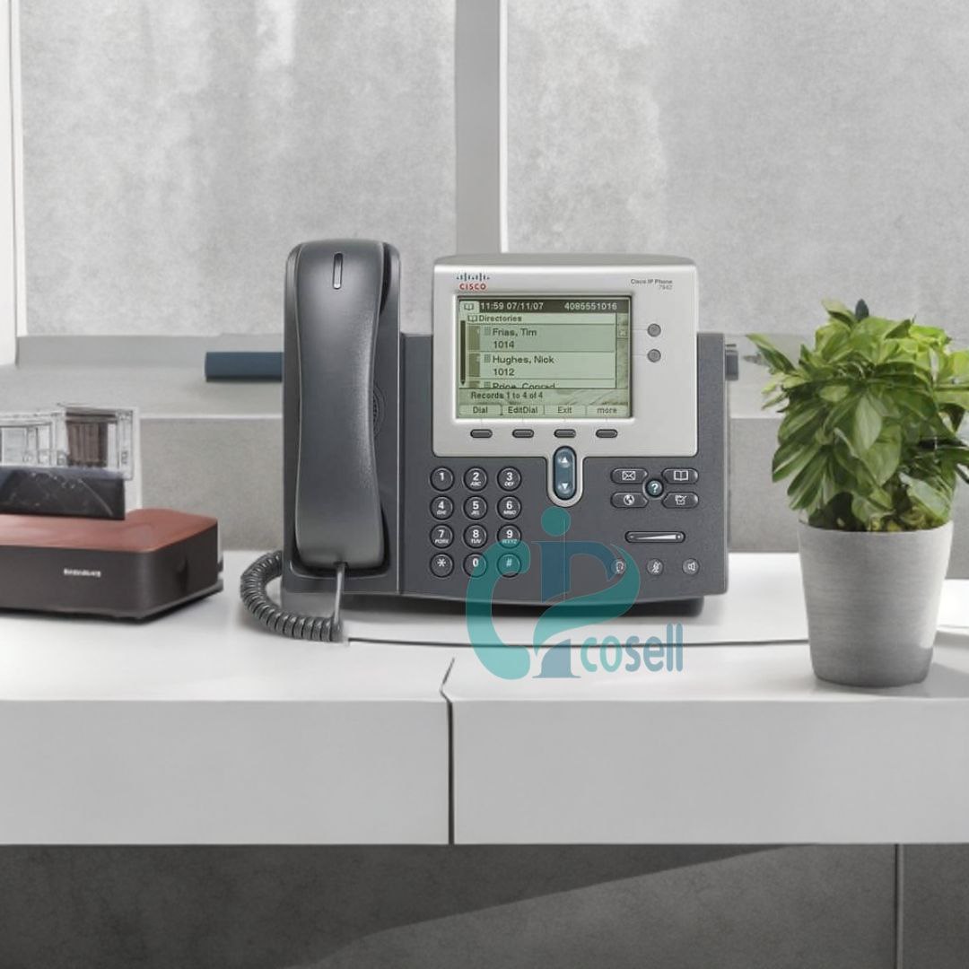 تلفن آی‌پی سیسکو CP-7942G با دو خط، نمایشگر گرافیکی و PoE