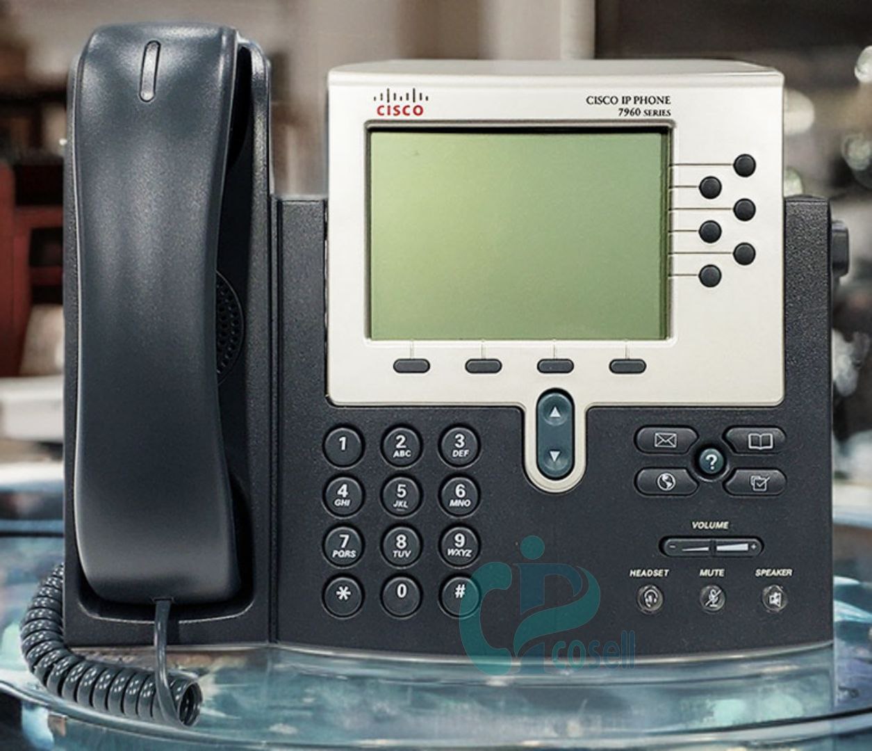 تلفن آی‌پی سیسکو CP-7960G با 6 خط داخلی و صفحه نمایش 4 اینچی گرافیکی