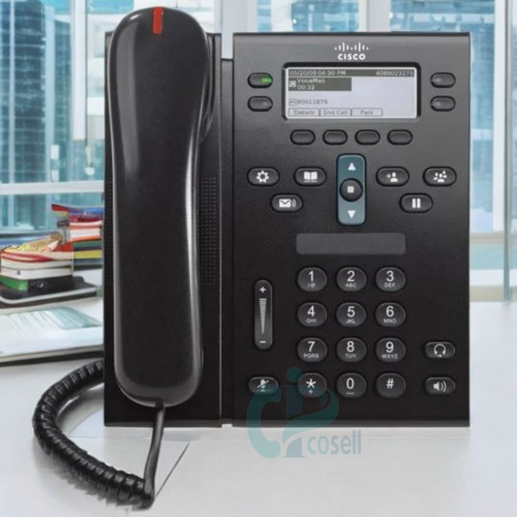 تلفن آیپی سیسکو CP-6941-C-K9 با چهار خط، نمایشگر گرافیکی و تغذیه PoE