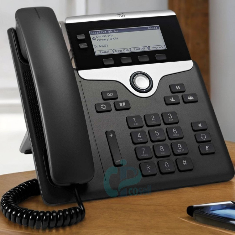 تلفن آیپی سیسکو CP-7821 با دو خط، نمایشگر گرافیکی و تغذیه PoE