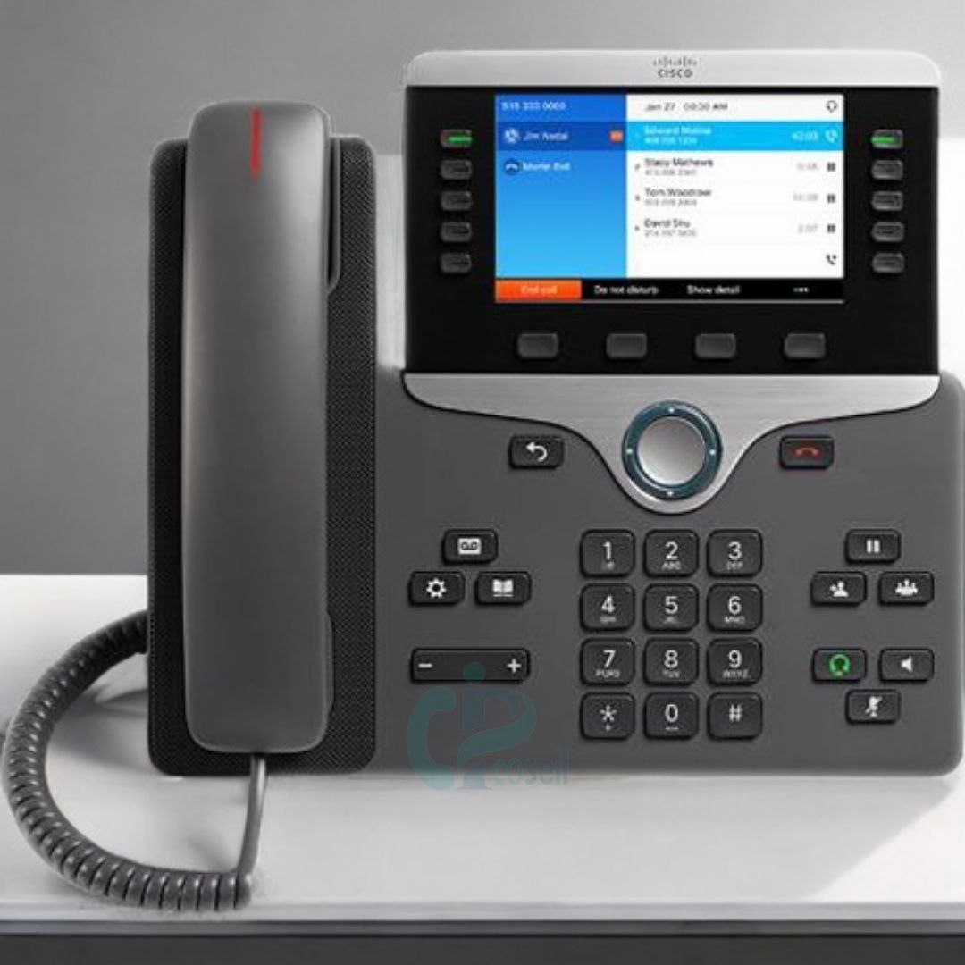 تلفن آی‌پی سیسکو CP-8841 با نمایشگر رنگی ۵ اینچ، گیگابیت اترنت و کلیدهای حرفه‌ای