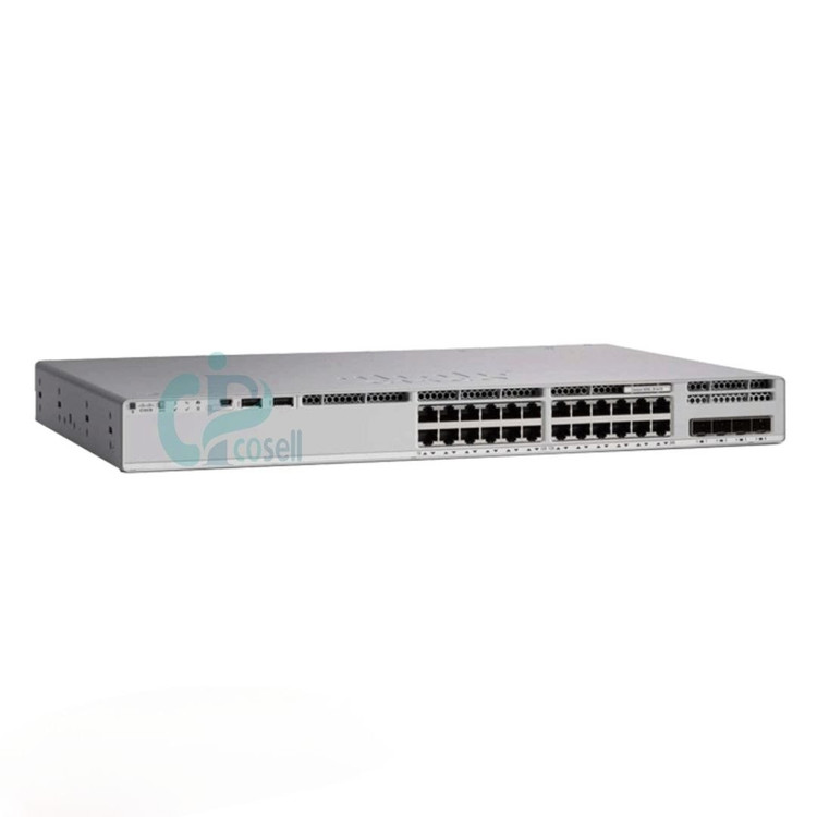 سوئیچ سیسکو C9200L-24P-4X-E | سوئیچ ۲۴ پورت PoE+ با uplink دهگیگابیتی سری 9200L