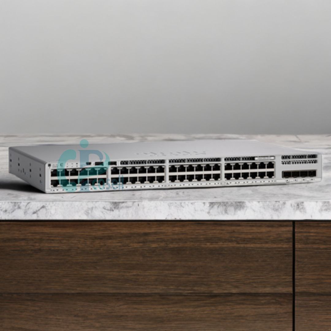 سوئیچ سیسکو C9200L-48P-4G-E | سوئیچ ۴۸ پورت PoE+ با ۴ uplink 1G