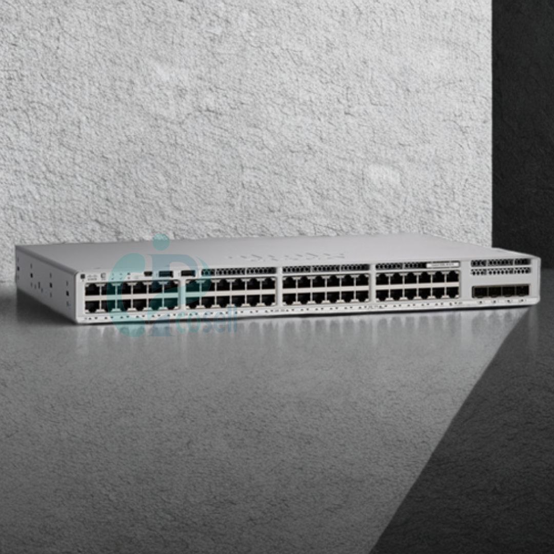 سوئیچ سیسکو C9200L-48P-4X-E | سوئیچ ۴۸ پورت PoE+ با uplink ده‌گیگابیت