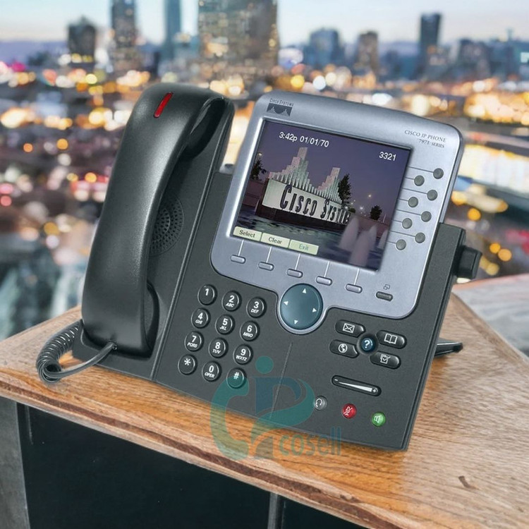 تلفن آیپی سیسکو CP-7971G با نمایشگر رنگی لمسی، ۸ کلید قابلیت و گیگابیت اترنت