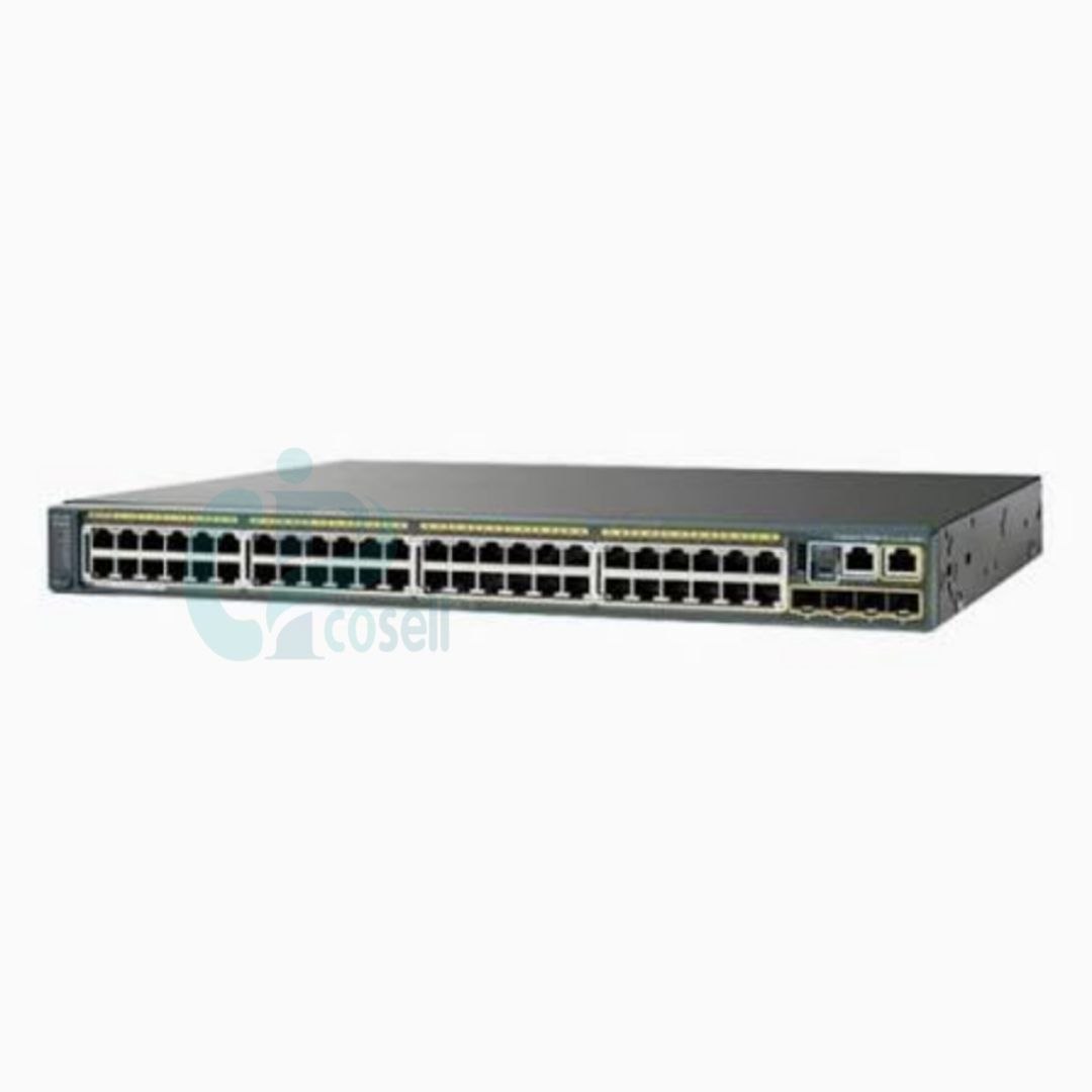 سوئیچ سیسکو ۴۸ پورت PoE+ مدل WS-C2960S-48FPS-L