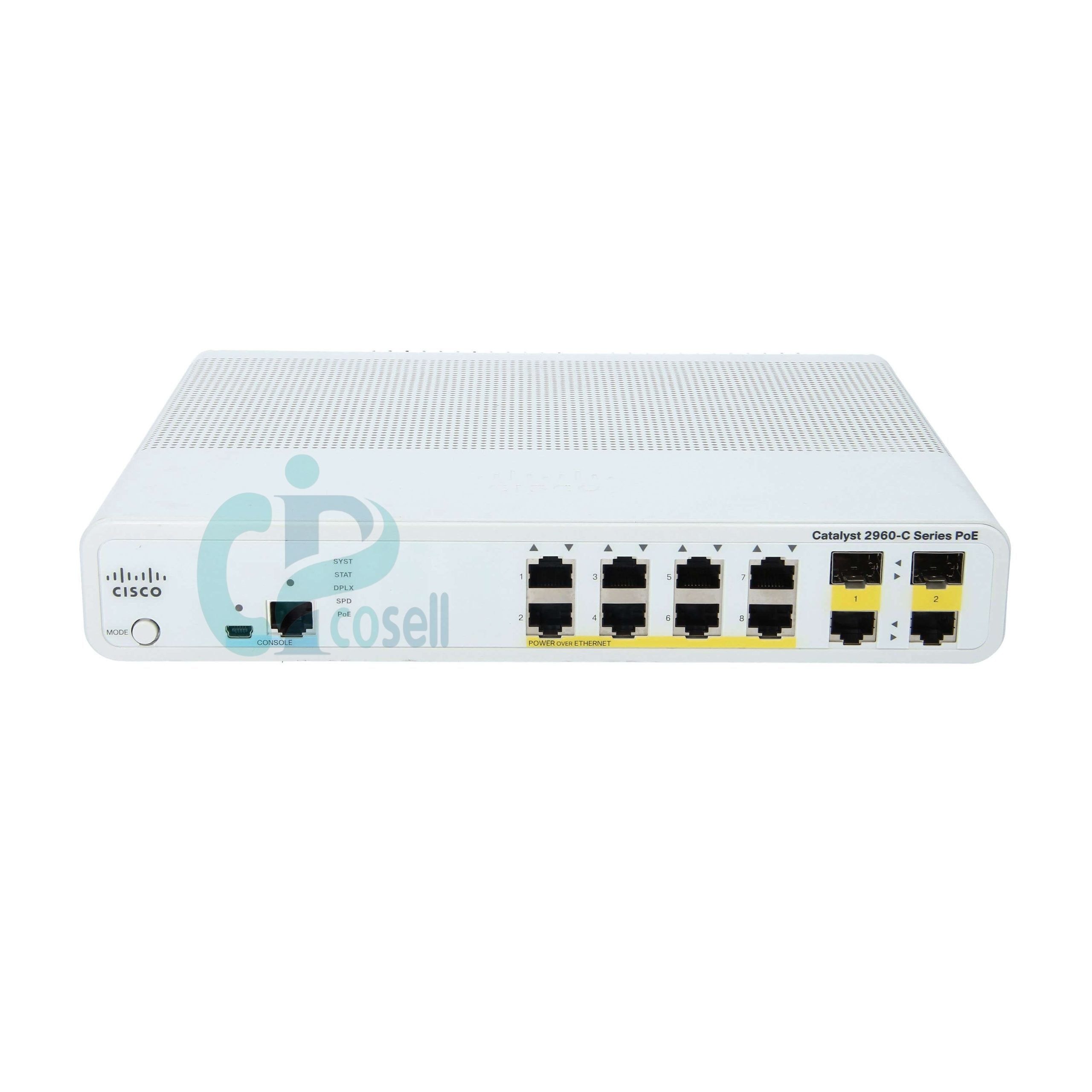 سوئیچ سیسکو WS-C2960C-8PC-L | سوئیچ کامپکت ۸ پورت PoE+