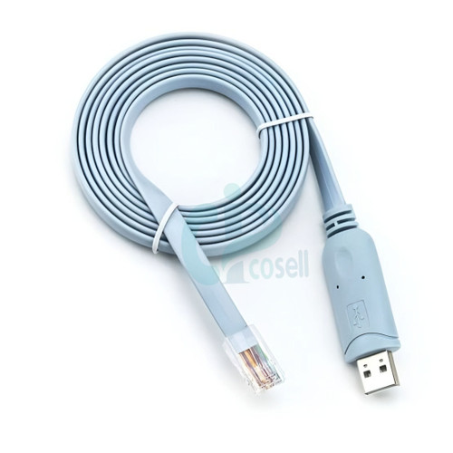 کابل کنسول USB به RJ45 سیسکو برای کانفیگ سوئیچ و روتر سیسکو
