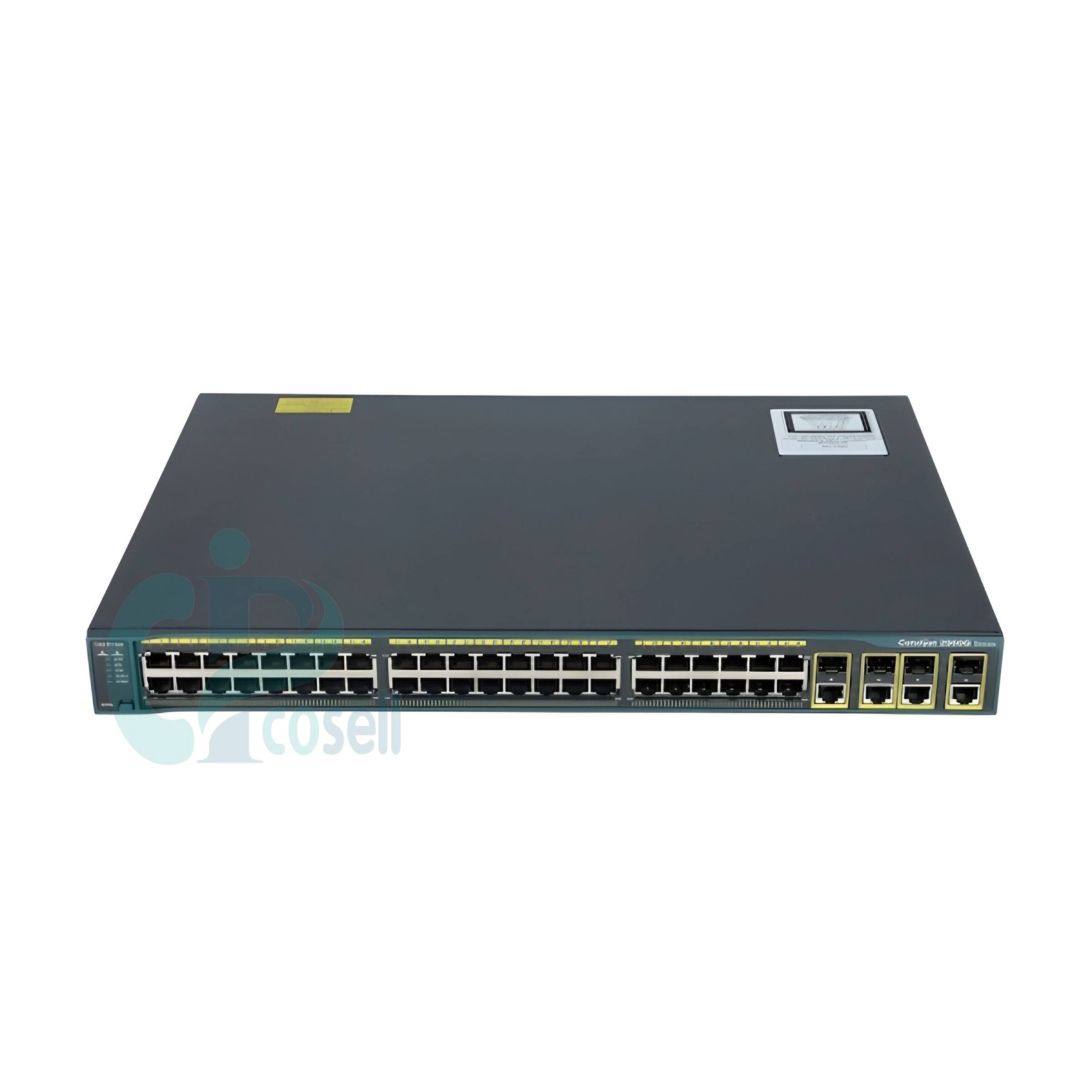سوئیچ سیسکو WS-C2960G-48TC-L با 48 پورت گیگابیت بدون PoE و 4 آپلینک Dual-Purpose