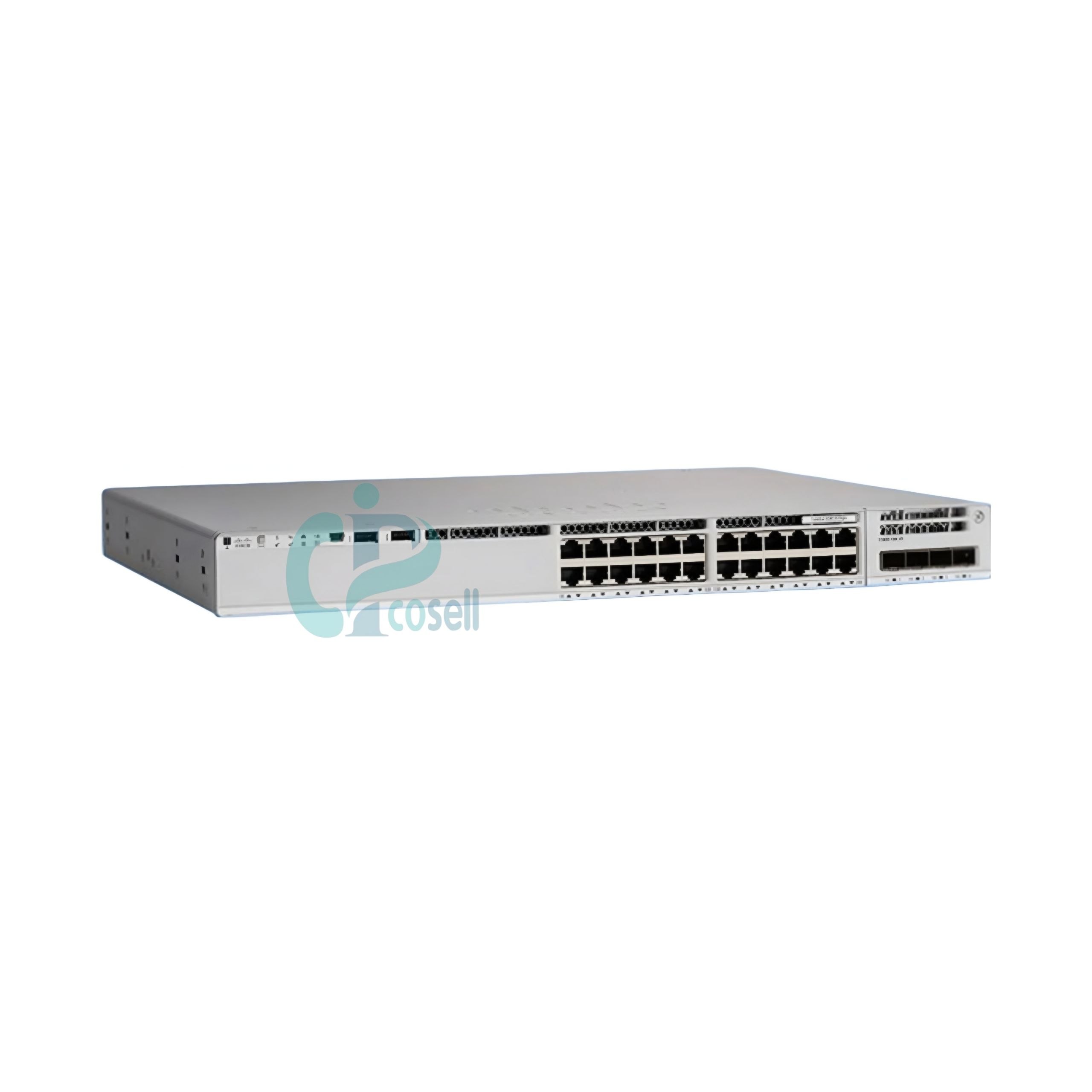 سوئیچ سیسکو C9200L-24T-4G-A با 24 پورت گیگابیت بدون PoE، 4 آپلینک 1G SFP و StackWise-80